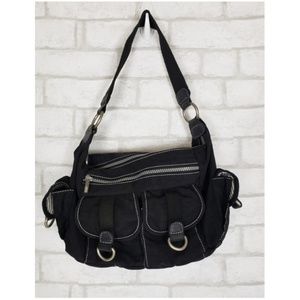 Travelon Black Shoulder Nylon Washable Travel Bag